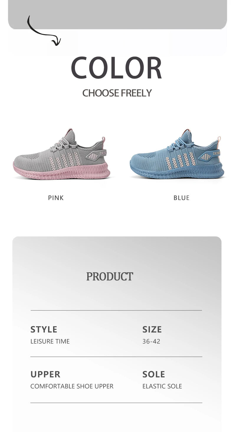 Women's work safety shoes are anti smashing, anti piercing, anti slip, wear-resistant, and outdoor fashionable sports shoes