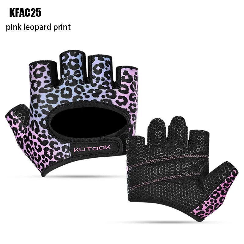 KUTOOK Gym Fitness Half Finger Gloves Men Women for Crossfit Workout Glove Power Weight Lifting Bodybuilding Hand Protector