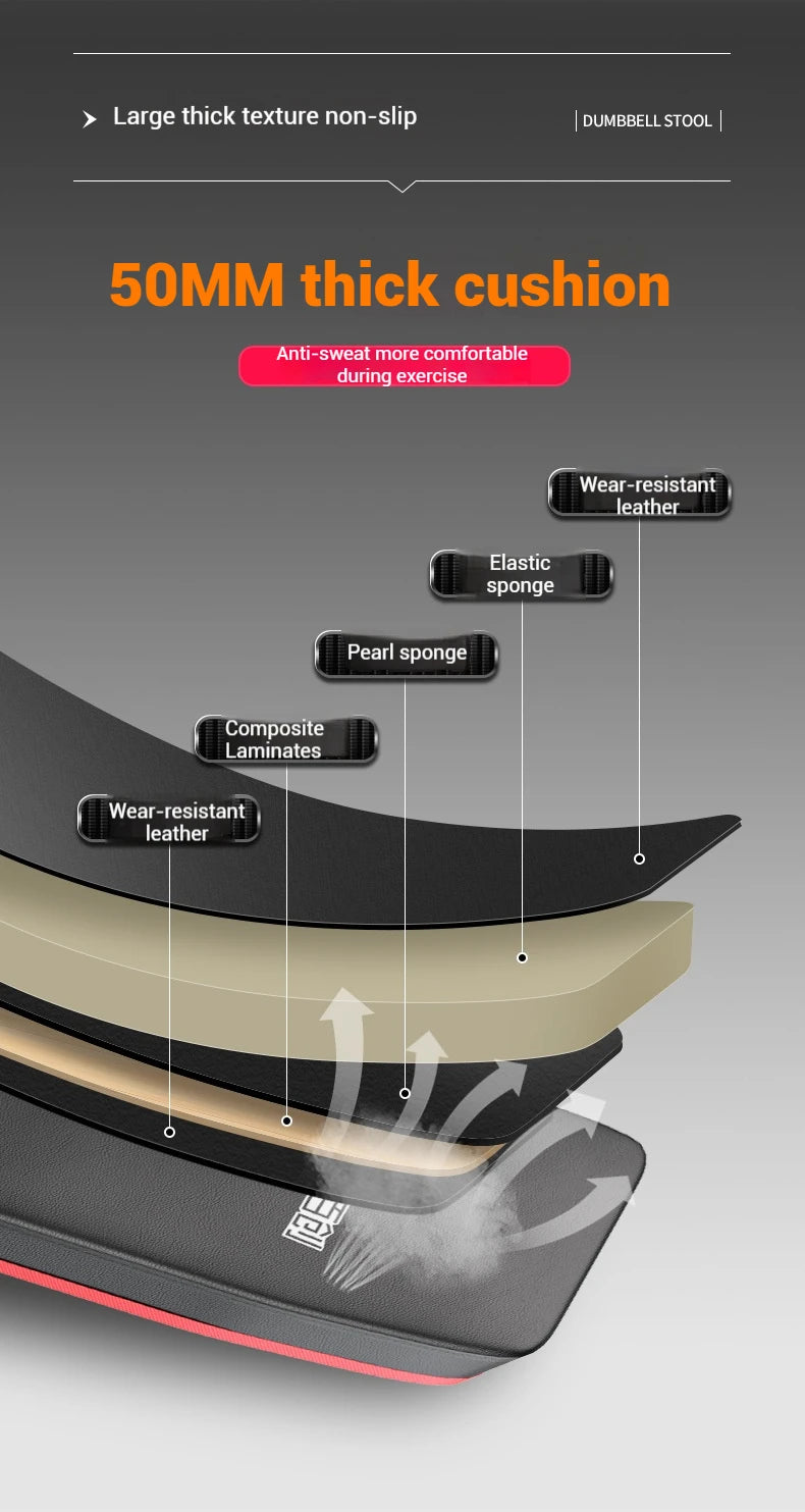 Dumbbell stool multifunctional six in one foldable home bird bench, bench, exercise chair, supine board fitness device