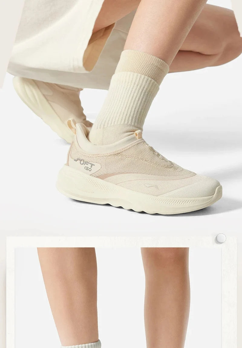 Li-Ning Women SOFT GO 2 Slip-on Casual Walking Shoes COMFOAM Breathable Flexible LiNing Comfortable Sports Sneakers AGLV006