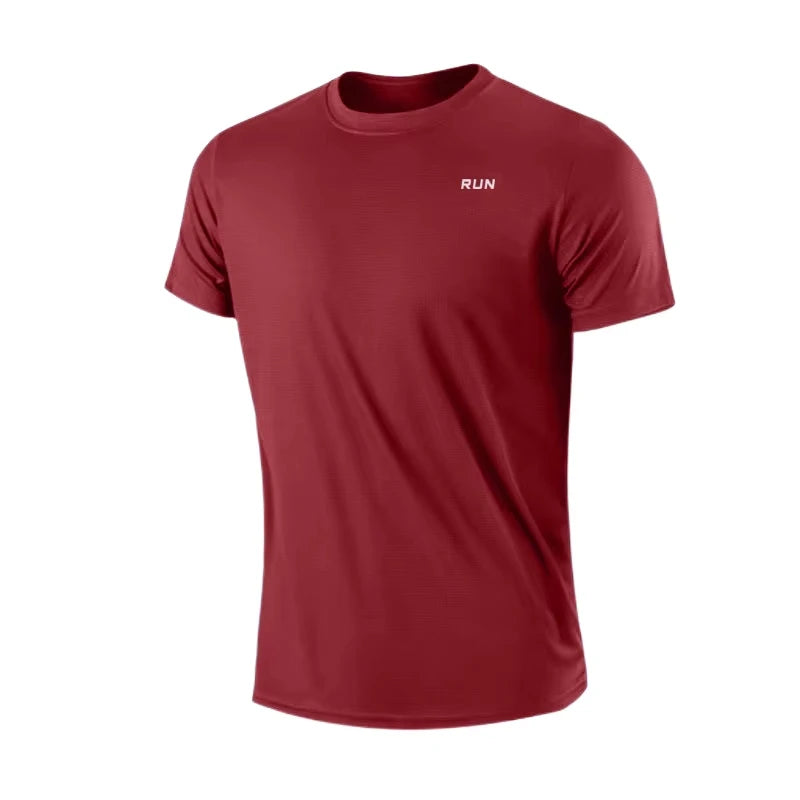 New Summer Men‘s Running Shirts Sport Gym Tees Training Jersey Short Sleeve T-Shirt Quick Dry Compression Sportwear T Shirt Man