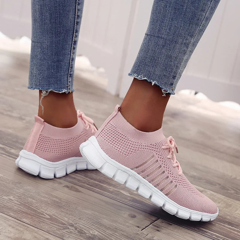 New Fashion Women's Shoes Platform Mesh Sneakers Lightweight Breathable Casual Shoes Women's Shoes on Offer