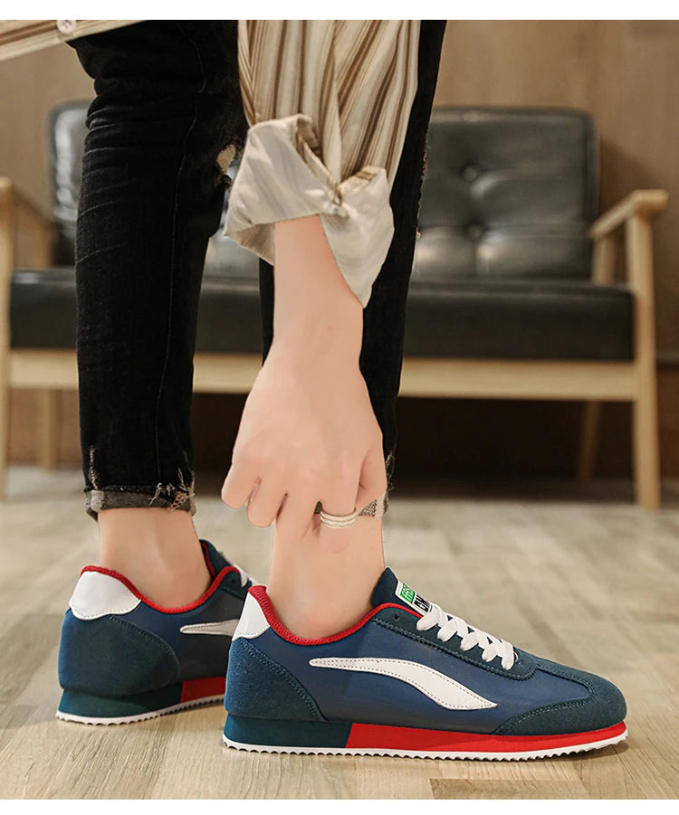 Hot sale Blue Mens Fashion Sneakers Classic Leather Sport Shoes For Men Trainers Designer Athletic Sneakers Male Running Shoes