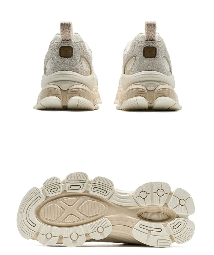 Xtep Chinoiserie Casual Shoes For Men 2025 Spring Vintage Thick Sole Fashion Sports Shoes Wear-Resistant  Sneakers 875119320001