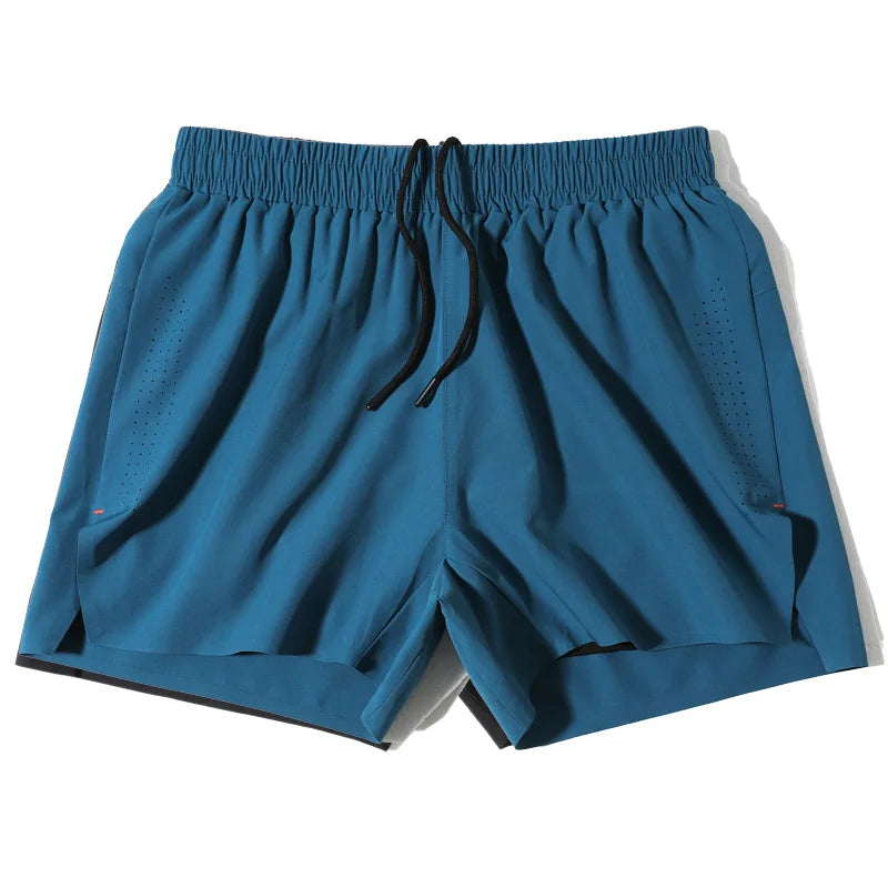 Men Sports Shorts Outdoor Zipper Pocket Joggers Running Shorts Mesh Quick Dry Training Fitness Five Pants Breathable Gym Shorts