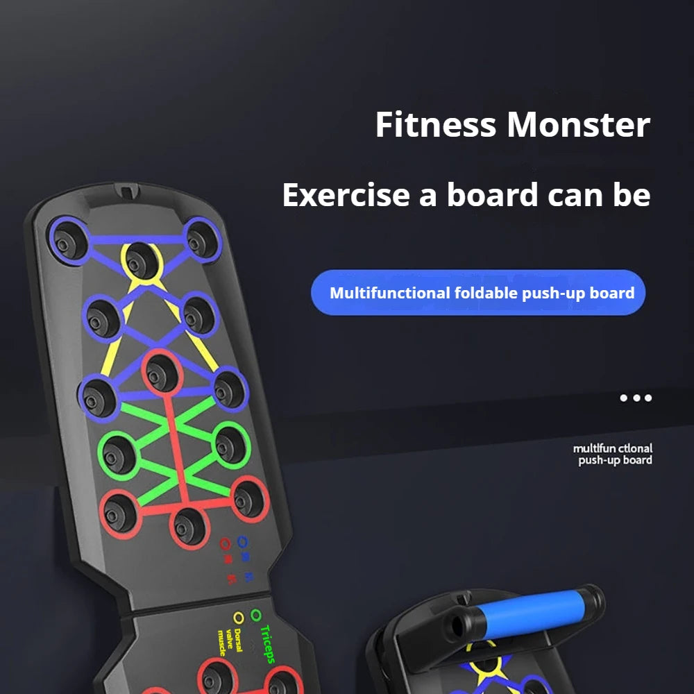 Foldable Multi-Functional Push Up Board Chest  Abs Training Equipment Portable Home Gym Fitness Tool for Men Core Workout