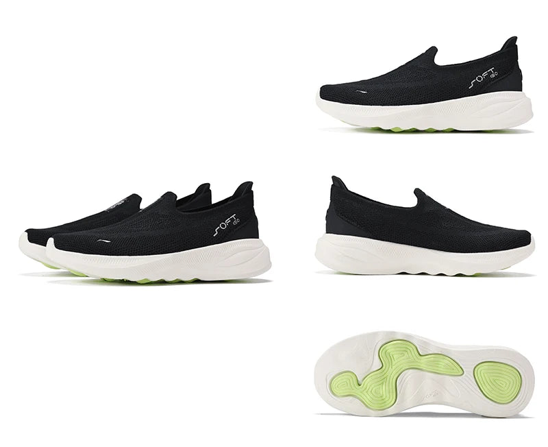 Li-Ning Women SOFT GO 2 KNIT Slip-on Casual Walking Shoes Breathable Cushion Flexible LiNing Comfortable Sports Sneakers AGLV018