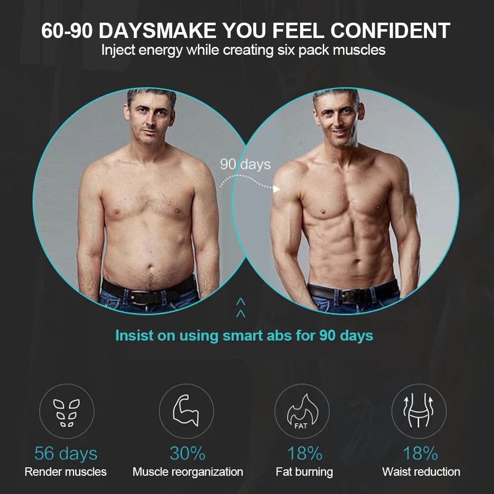 Wireless EMS Abdominal Muscle Stimulator Buttock Hip Trainer Waist Arm Leg Body Smart Slimming Massager Unisex Fitness Equiment