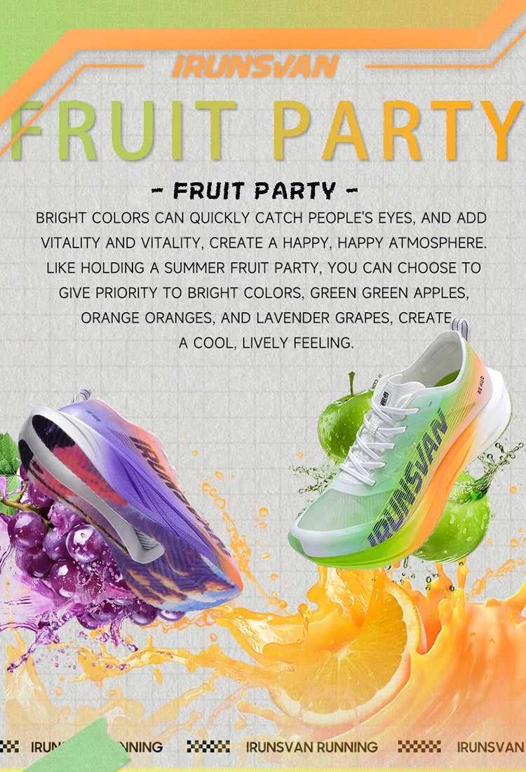 IRUNSVAN HEAT 2.0 Carbon Plate Sneakers Marathon Racing Professional Running Shoes Men Athletic Training Sport Shoes