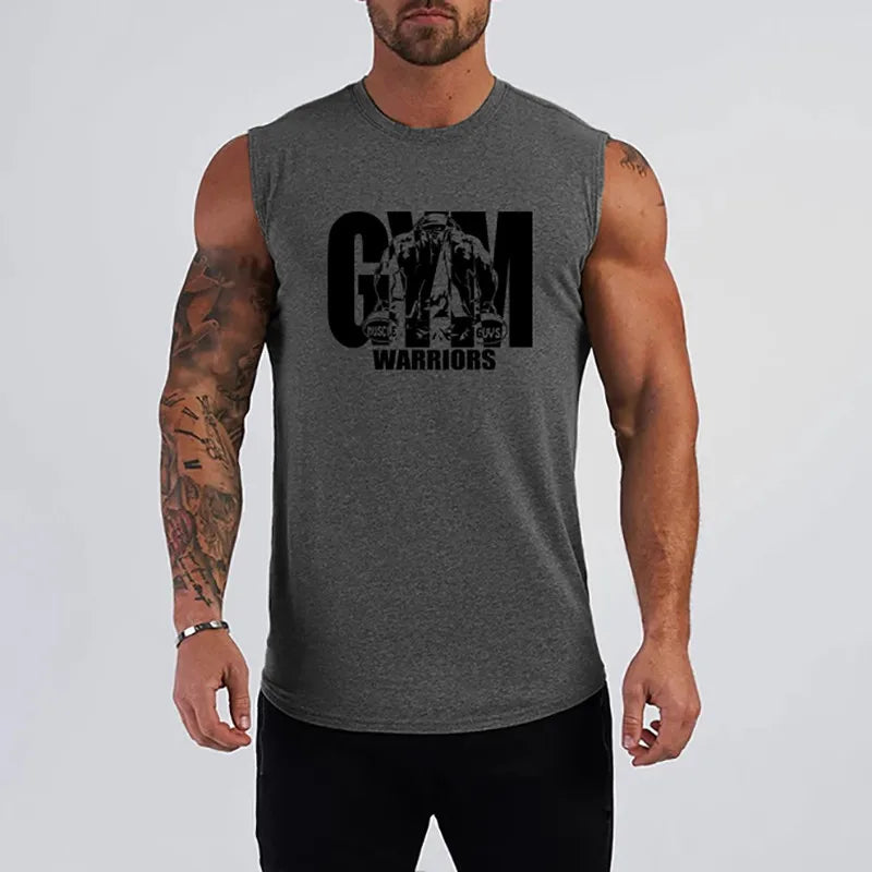 Mens Running Pure Cotton Gym Workout Bodybuilding