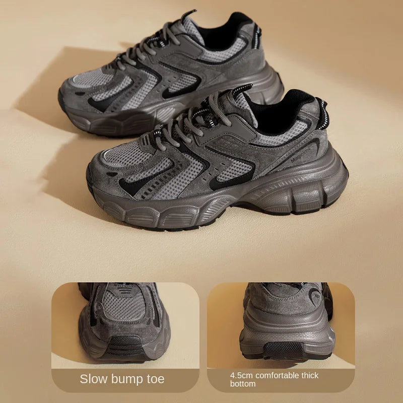 Oulylan Leisure Summer Women Chunky Sneaker Retro Lightweight Mesh Breathable Sports Shoes Ladies Fashion Daily Comfort Footwear