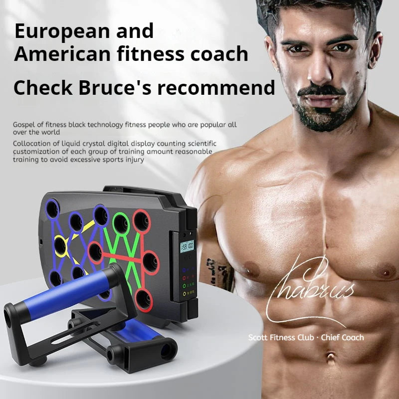 Foldable Multi-Functional Push Up Board Chest  Abs Training Equipment Portable Home Gym Fitness Tool for Men Core Workout