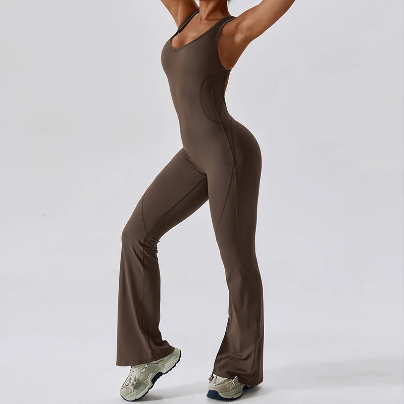 Women Sports Jumpsuit Naked Feeling Gym Set Women Training Yoga Suit Sportswear Fitness Rompers Stretch Female Workout Bodysuits