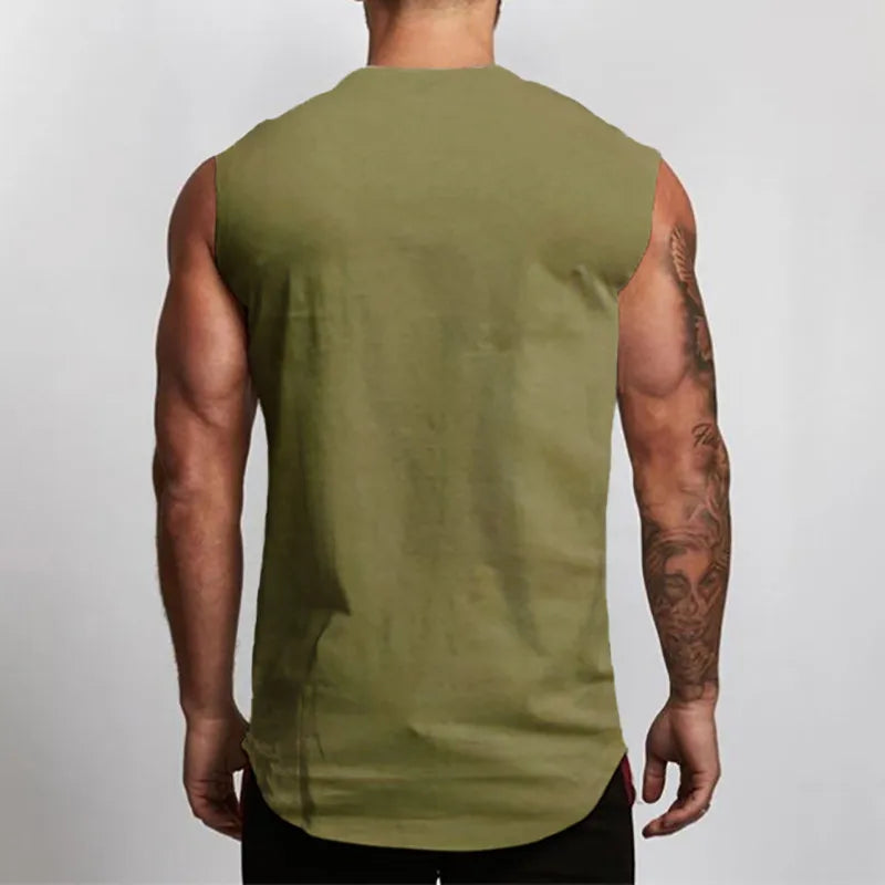 Mens Running Pure Cotton Gym Workout Bodybuilding