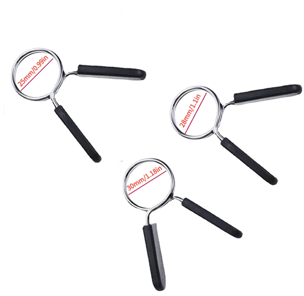 2pcs/lot 25/28/30mm Barbell Clamp Spring Collar Clip Gym Dumbbell Lock Standard Weight Lifting Kit Fitness Body Building Workout