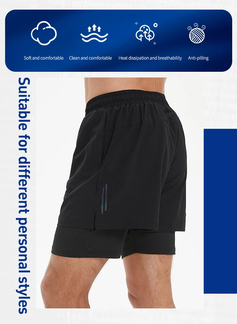 men's sport shorts Movement Rest Sport Run Breath Night Run Fitness Shorts