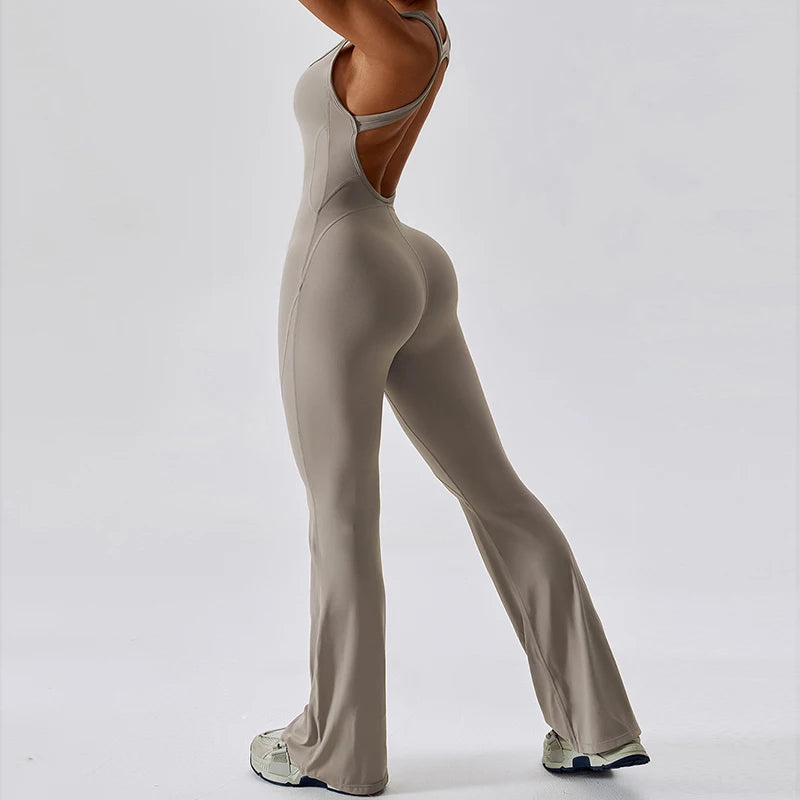 Women Sports Jumpsuit Naked Feeling Gym Set Women Training Yoga Suit Sportswear Fitness Rompers Stretch Female Workout Bodysuits