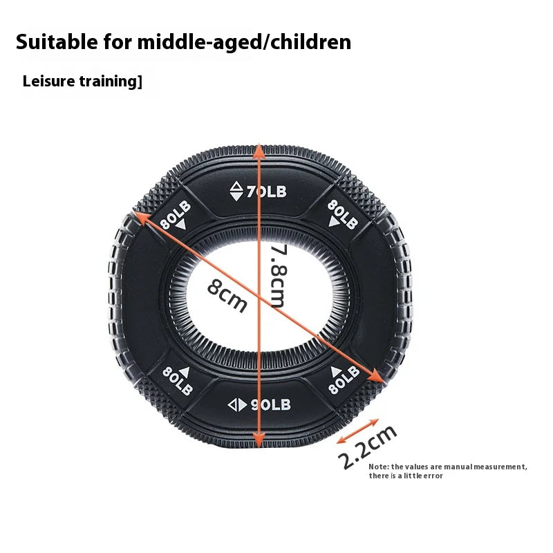Octagonal Grip Ring 3-Level Resistance Silicone Hand Exerciser for Arm Strength Training Home Gym Fitness Equipment