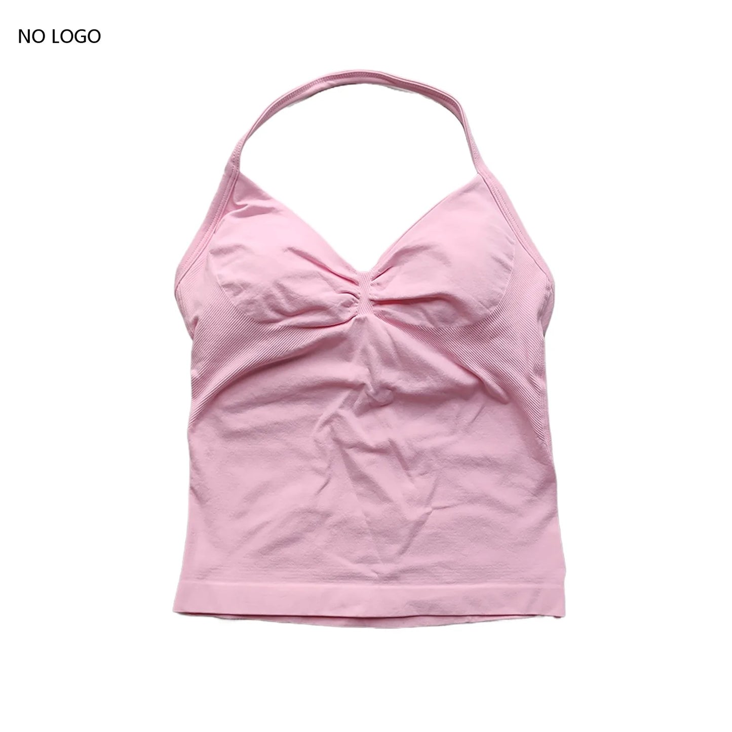 ARFTE Longline Strappy Gym Top Backless Gym Clothes Women Scrunch Built-in Bra With Removable Cups Yoga Tank Tops