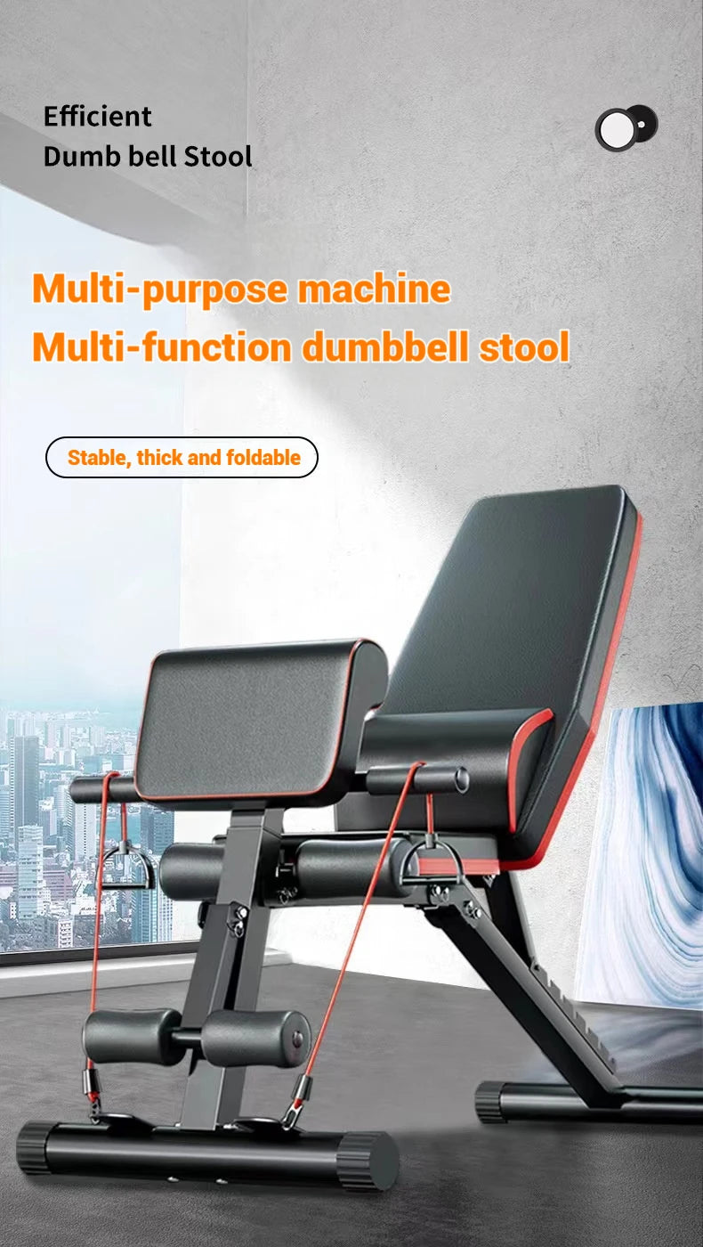 Dumbbell stool multifunctional six in one foldable home bird bench, bench, exercise chair, supine board fitness device