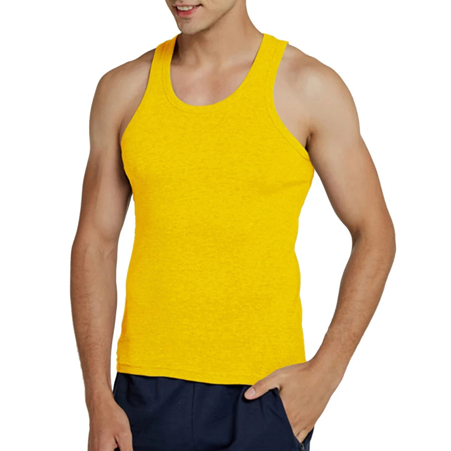 Men’s Cotton Tank Top – Sleeveless Gym Vest