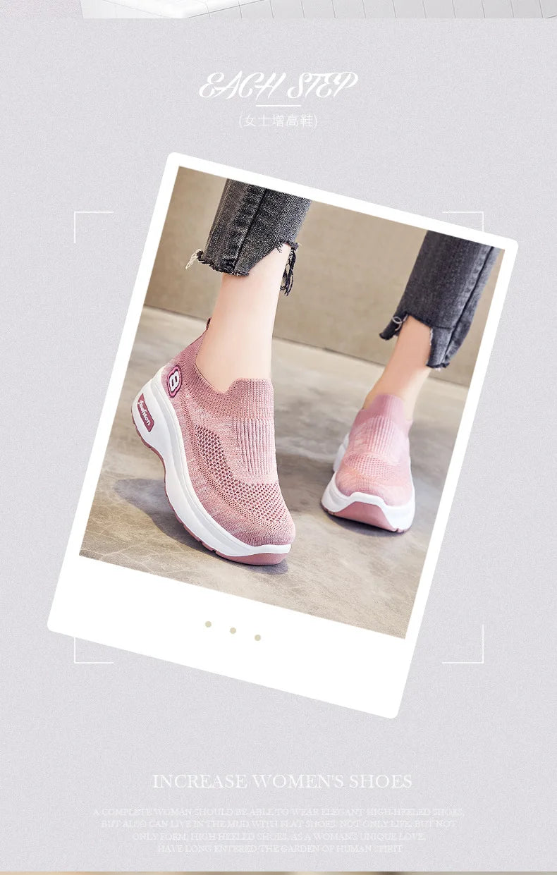 Women's shoes summer new fashion casual shoes increase breathable platform sports shoes women's shoes