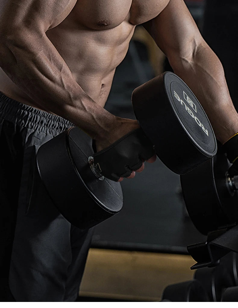 KUTOOK Gym Fitness Half Finger Gloves Men Women for Crossfit Workout Glove Power Weight Lifting Bodybuilding Hand Protector