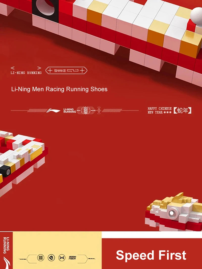 Li-Ning Men RED HARE 8 PRO Racing Running Shoes BOOM FIBER Cushion Stable Sport Shoes Light Anti-Slip Wearable Sneakers ARPV003