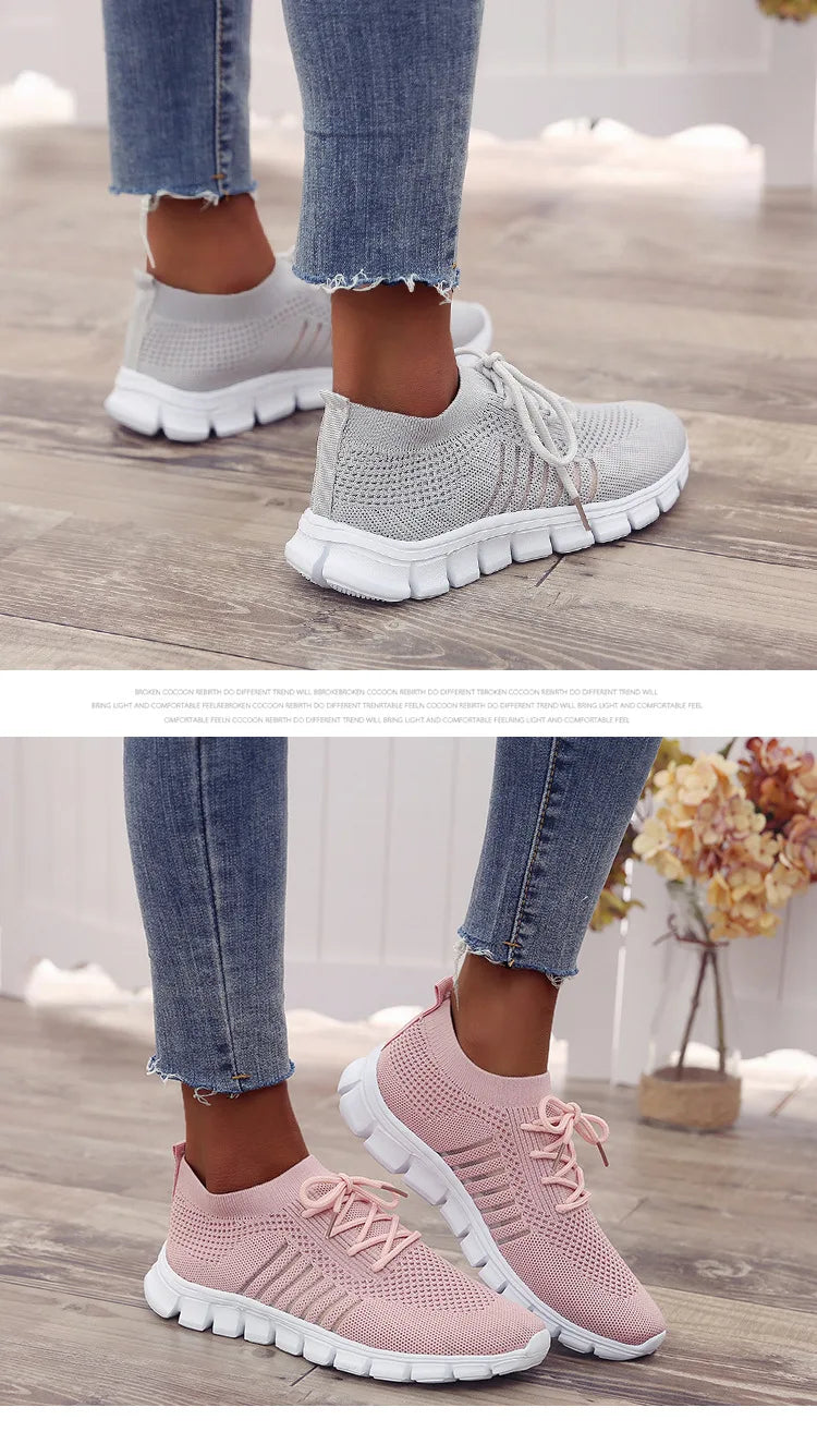 New Fashion Women's Shoes Platform Mesh Sneakers Lightweight Breathable Casual Shoes Women's Shoes on Offer