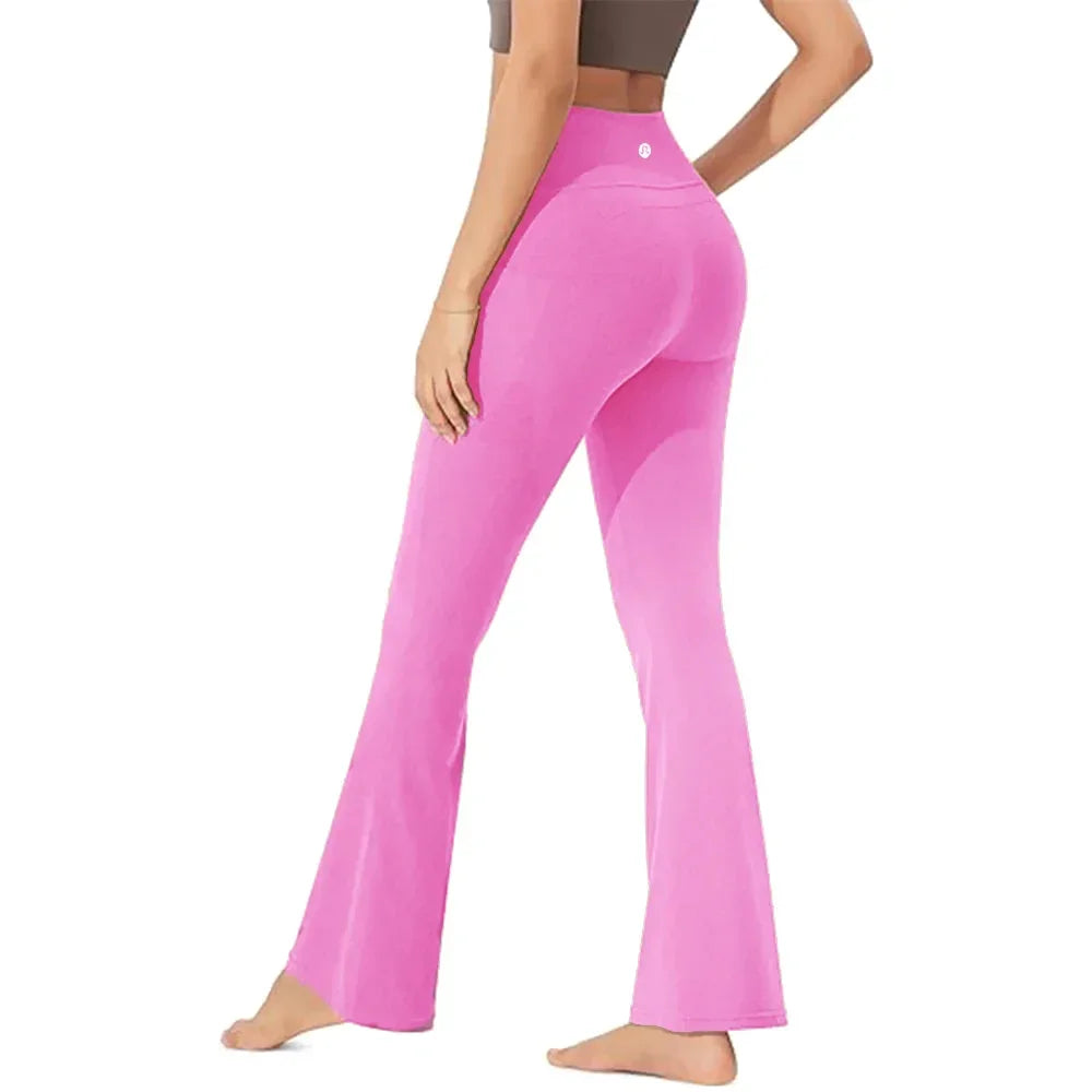 Women's Bootcut Yoga Pants Tummy Control Non See Through Bootleg Gym Workout Pants