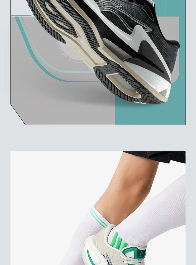 Li-Ning Men FURIOUS RIDER 8 Stability Running Shoes BOOM Cushion Stable Support Sport Shoes Anti-slip Wearable Sneakers ARZU007