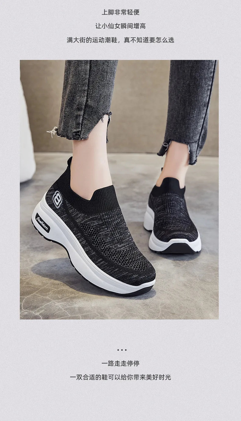 Women's shoes summer new fashion casual shoes increase breathable platform sports shoes women's shoes