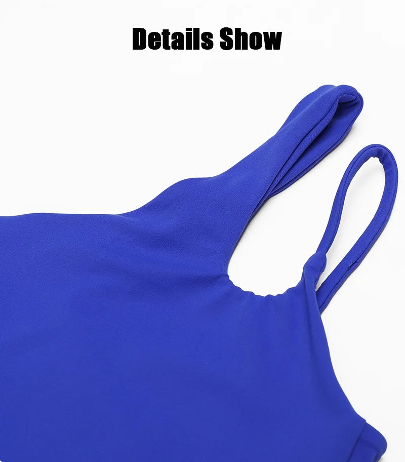 Cloud Hide Sexy One Shoulder Sports Bra for Women Fitness Yoga Crop Top Ladies Running Underwear Workout Gym Shirt Sportswear