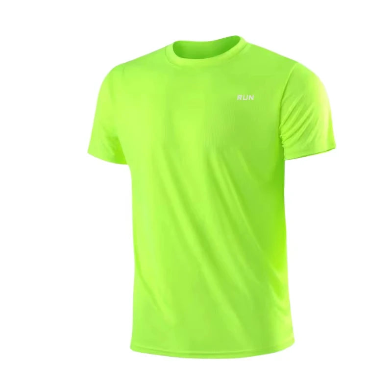 New Summer Men‘s Running Shirts Sport Gym Tees Training Jersey Short Sleeve T-Shirt Quick Dry Compression Sportwear T Shirt Man