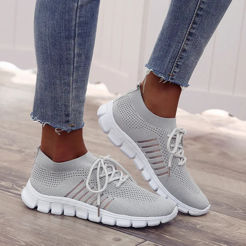 New Fashion Women's Shoes Platform Mesh Sneakers Lightweight Breathable Casual Shoes Women's Shoes on Offer