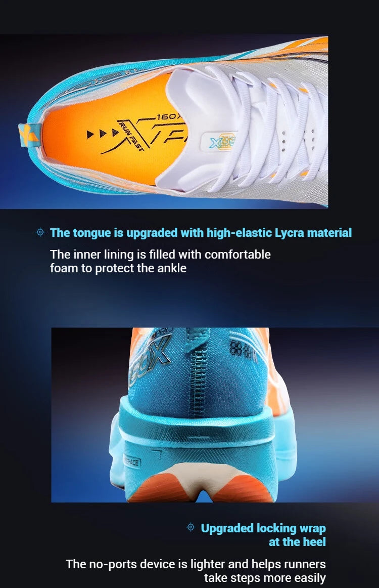 Xtep 160X 6.0 PRO Running Shoes For Men Stable Durable Racing Marathon Light Running Shoes Professional Marathon 975119110003