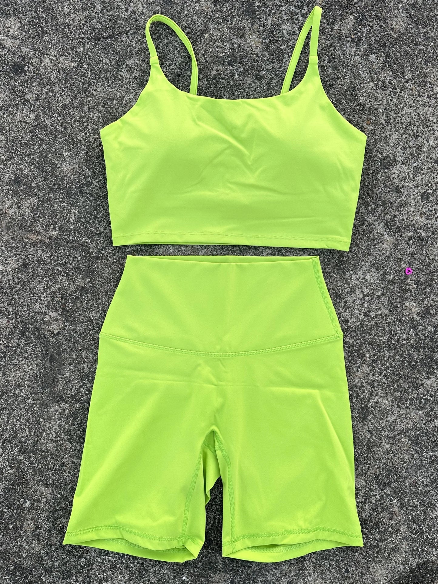 Solid Color gym bike Yoga Set short Legging +cross sport bra Tracksuit Athletic Women Gym Suit Comprehensive Training Jogging