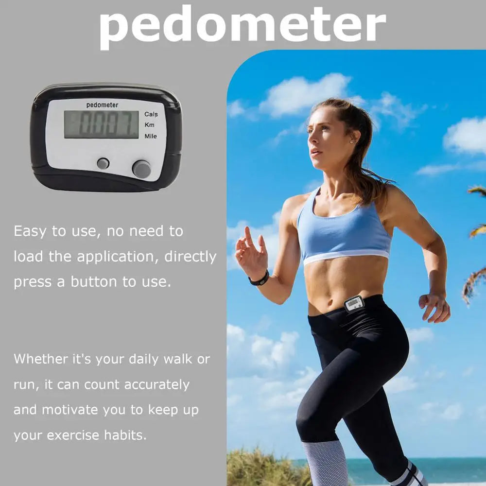 Mini Digital LCD Running Step Pedometer Jogging Training Walking Step Counter Fitness Exercise Belt Clip Pedometer