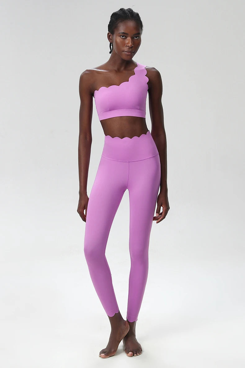 Women Two Pieces Fitness Yoga Set Buttery Soft Running Gym Suit Breathable Quick Dry Sportswear Female Strwetchy Workout Clothes