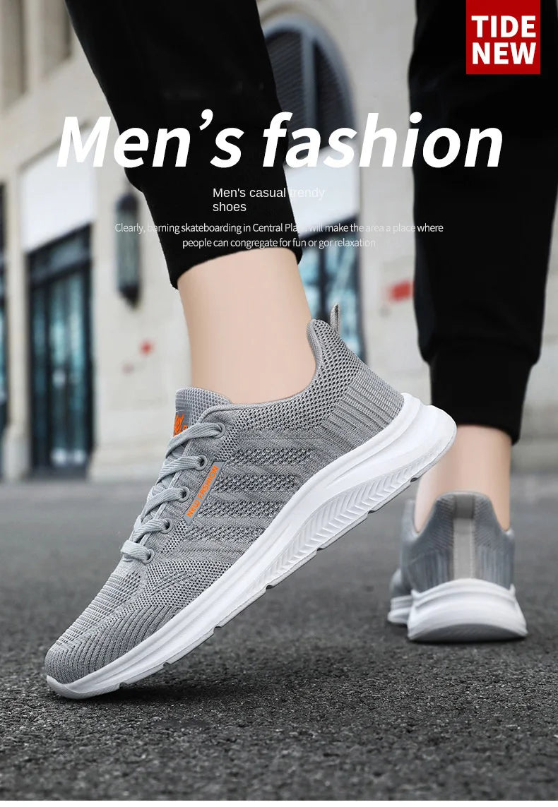 Oulylan New Trendy Casual Men Sports Shoes Summer Lightweight Breathable Mesh Sneakers Outdoor Anti-slip Women Running Footwear