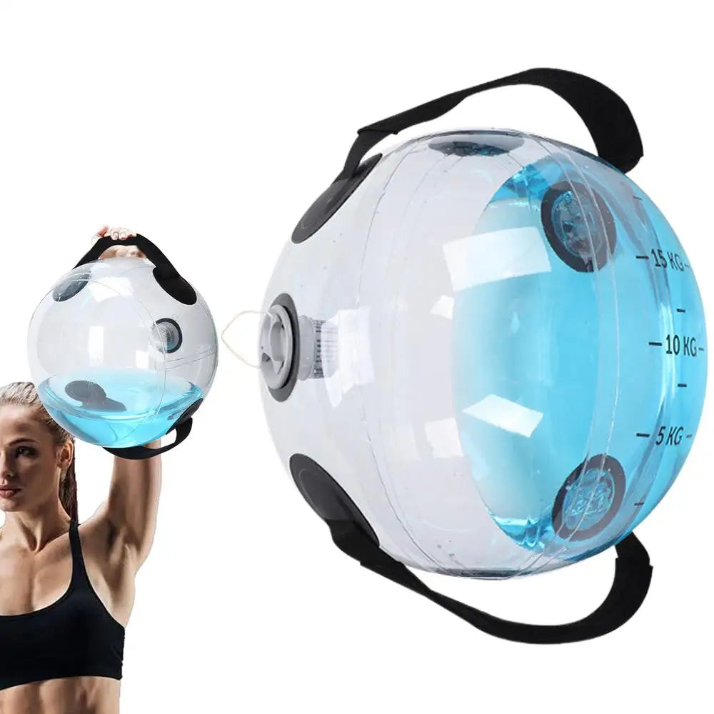 Workout Aqua Bags Adjustable Water Training Bag 15kg Adjustable Inflatable Water Power Bags for Fitness Body Building Aqua Ball