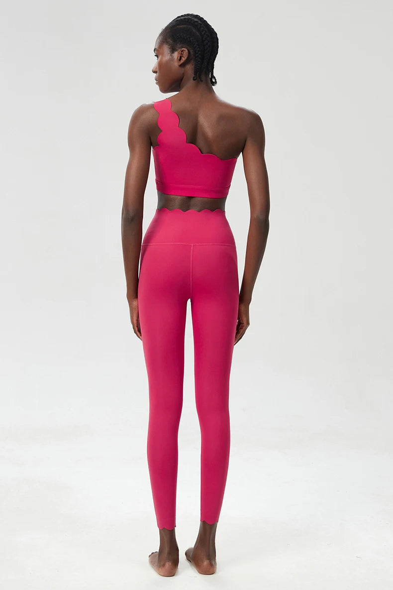 Women Two Pieces Fitness Yoga Set Buttery Soft Running Gym Suit Breathable Quick Dry Sportswear Female Strwetchy Workout Clothes