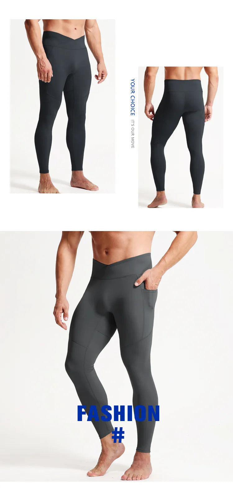 Men’s Sport Tights 2024 – Pocket Gym Leggings