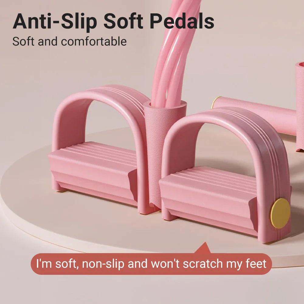 6-Tube Resistance Band Multi Function Tension Rope Fitness Bands 6-Tube Elastic Yoga Pedal Puller For Sports Exercises At Gym