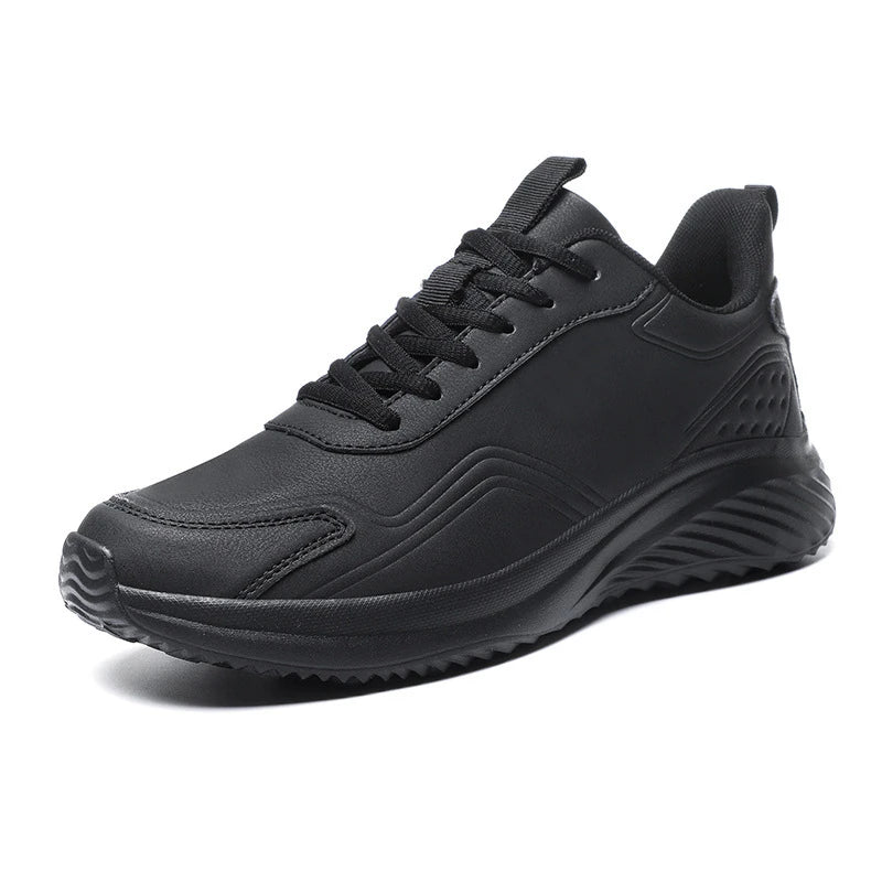 Leather Cushioned Sports Shoes For Men's Lightweight Casual Running Shoes For Autumn And Winter Men's Shoes Versatile And Trendy