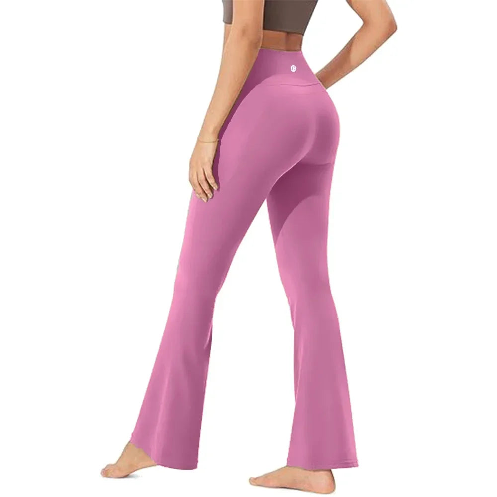 Women's Bootcut Yoga Pants Tummy Control Non See Through Bootleg Gym Workout Pants