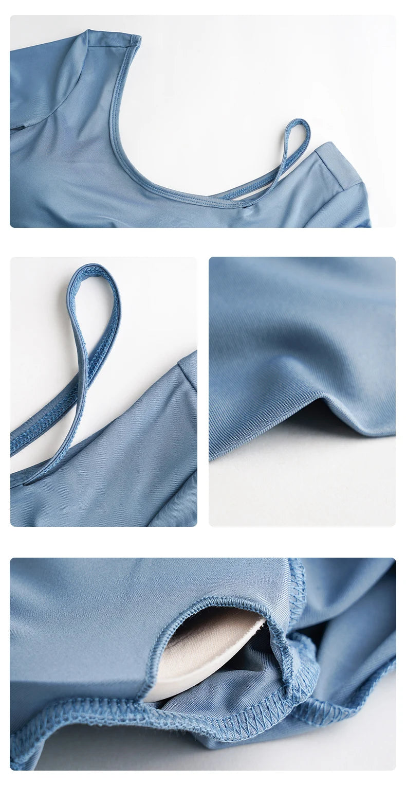 DRUR Yoga Tops Women Lightweight Asymmetric Slim Fit Running Shirt Summer Sports Crop Top For Pilates Sportswear Gym Clothes New