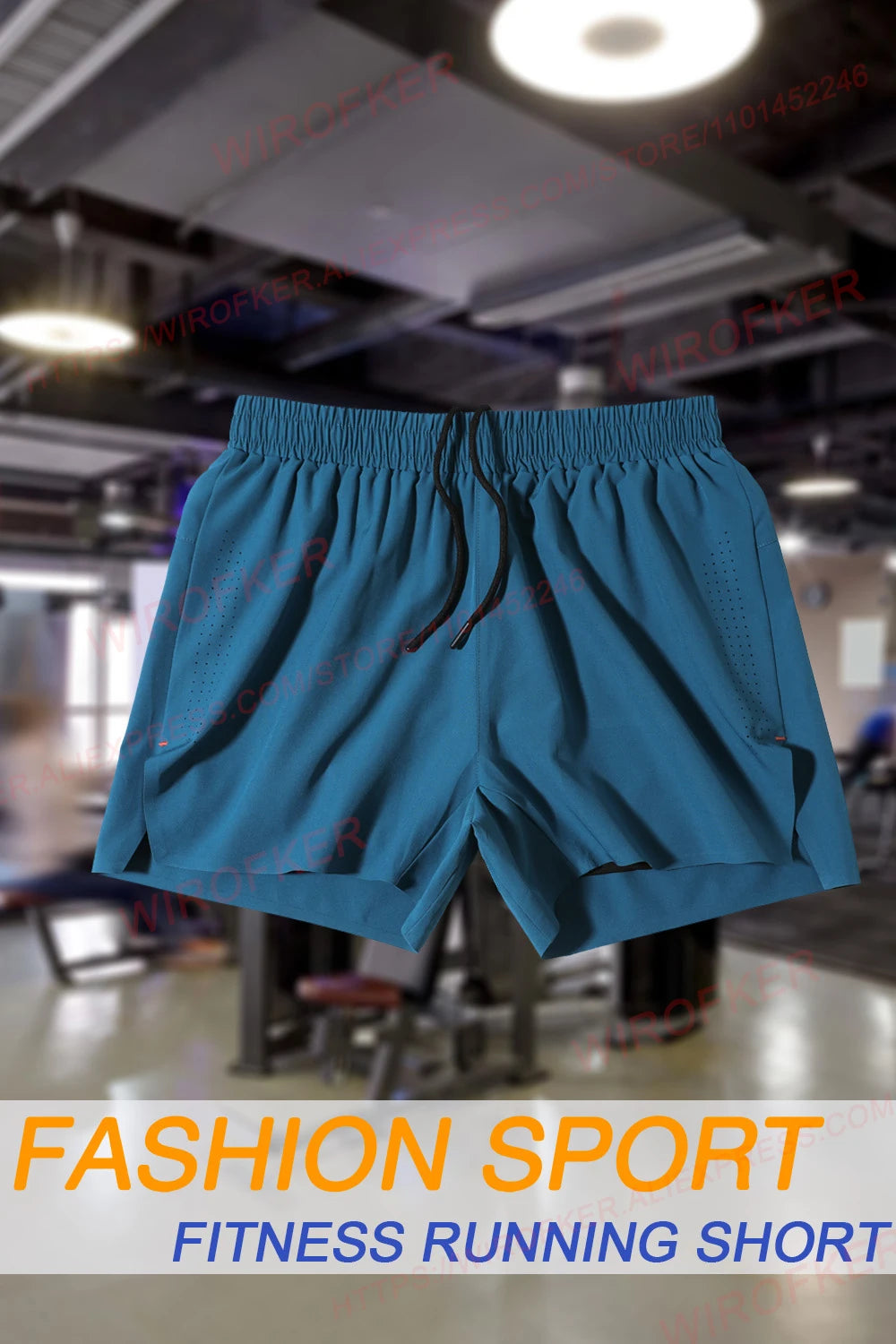 Men Sports Shorts Outdoor Zipper Pocket Joggers Running Shorts Mesh Quick Dry Training Fitness Five Pants Breathable Gym Shorts