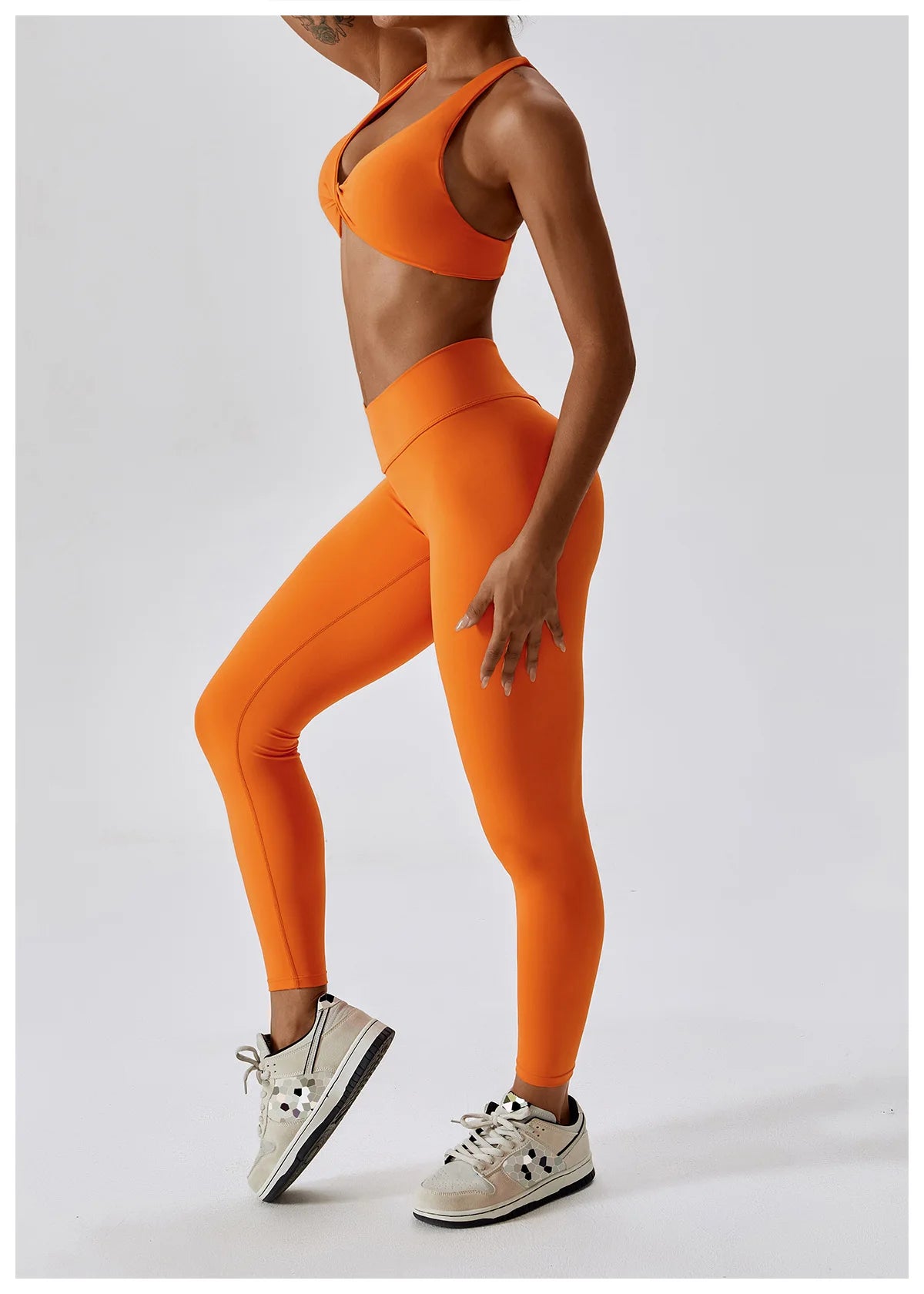 White Yoga Sets Women Sexy Beauty Back Bra High Waist Leggings Suit Comfort Soild Fitness Running Sport Sets Breathabe Sportwear