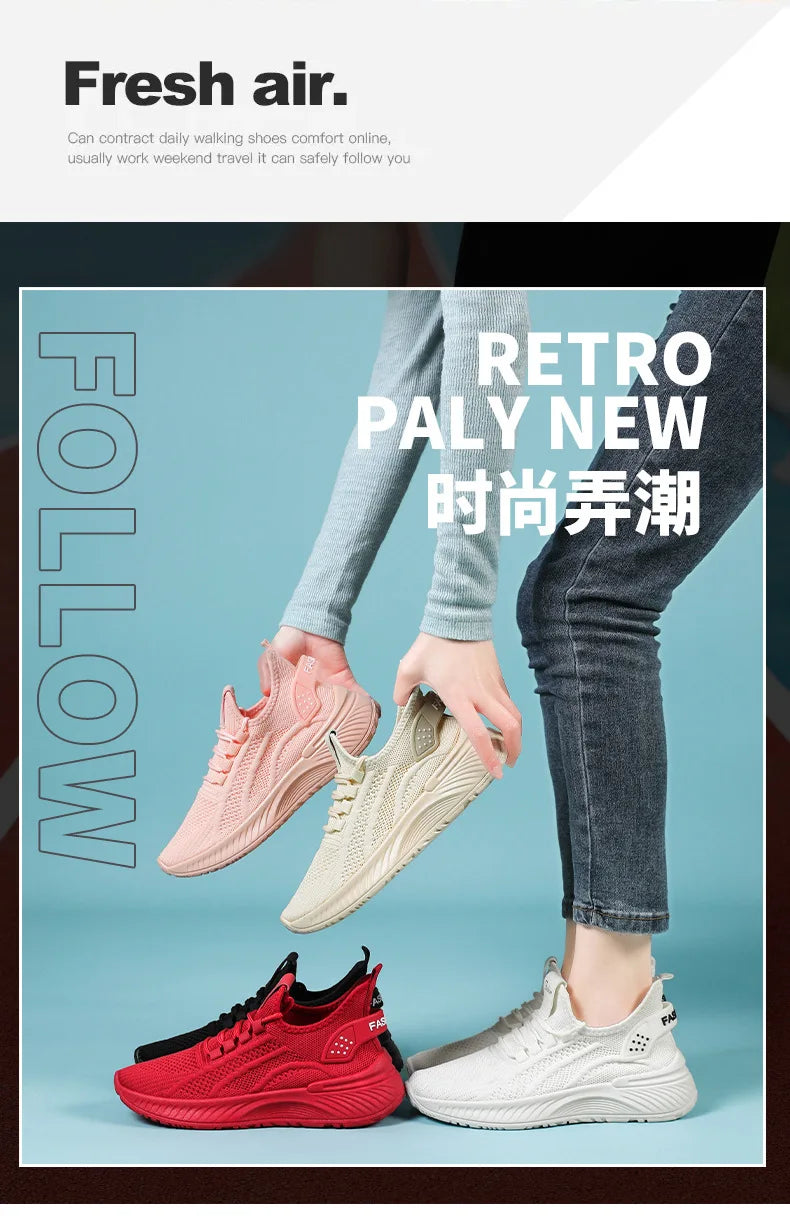 Women's Casual Shoes Are Comfortable Outside Sports Shoes Breathable and Versatile in Summer Soft Soles and Not Tired Shoes